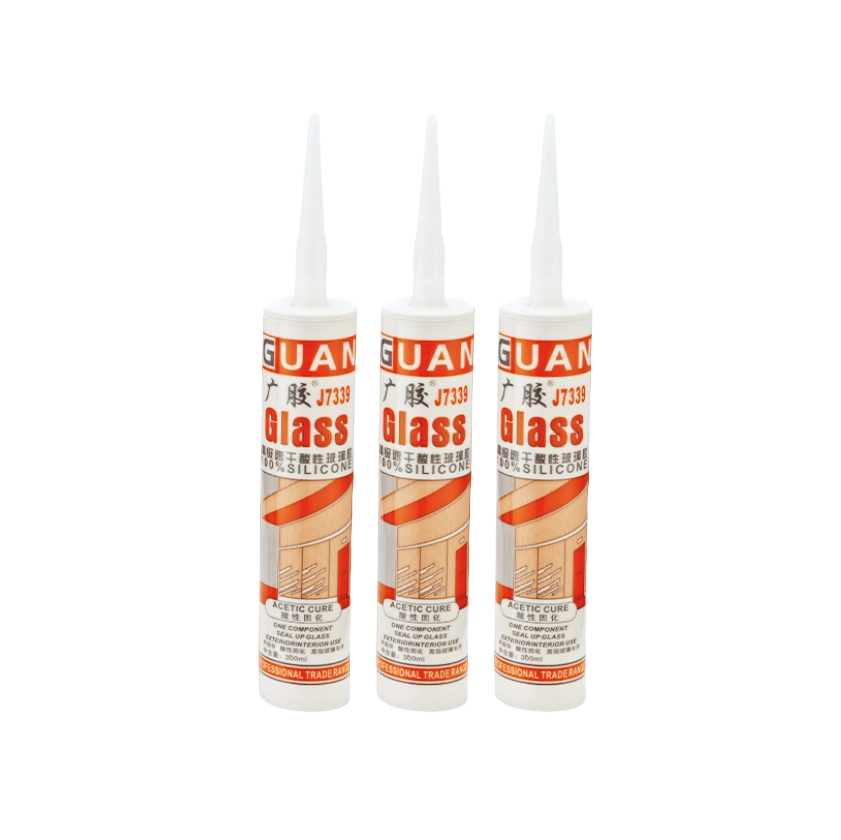 Guangjiao J7339 High-Grade Fast Drying Acidic Cure Glass Silicone Sealant